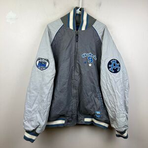 Vintage Grey and blue Akademiks Varsity Jacket XXL